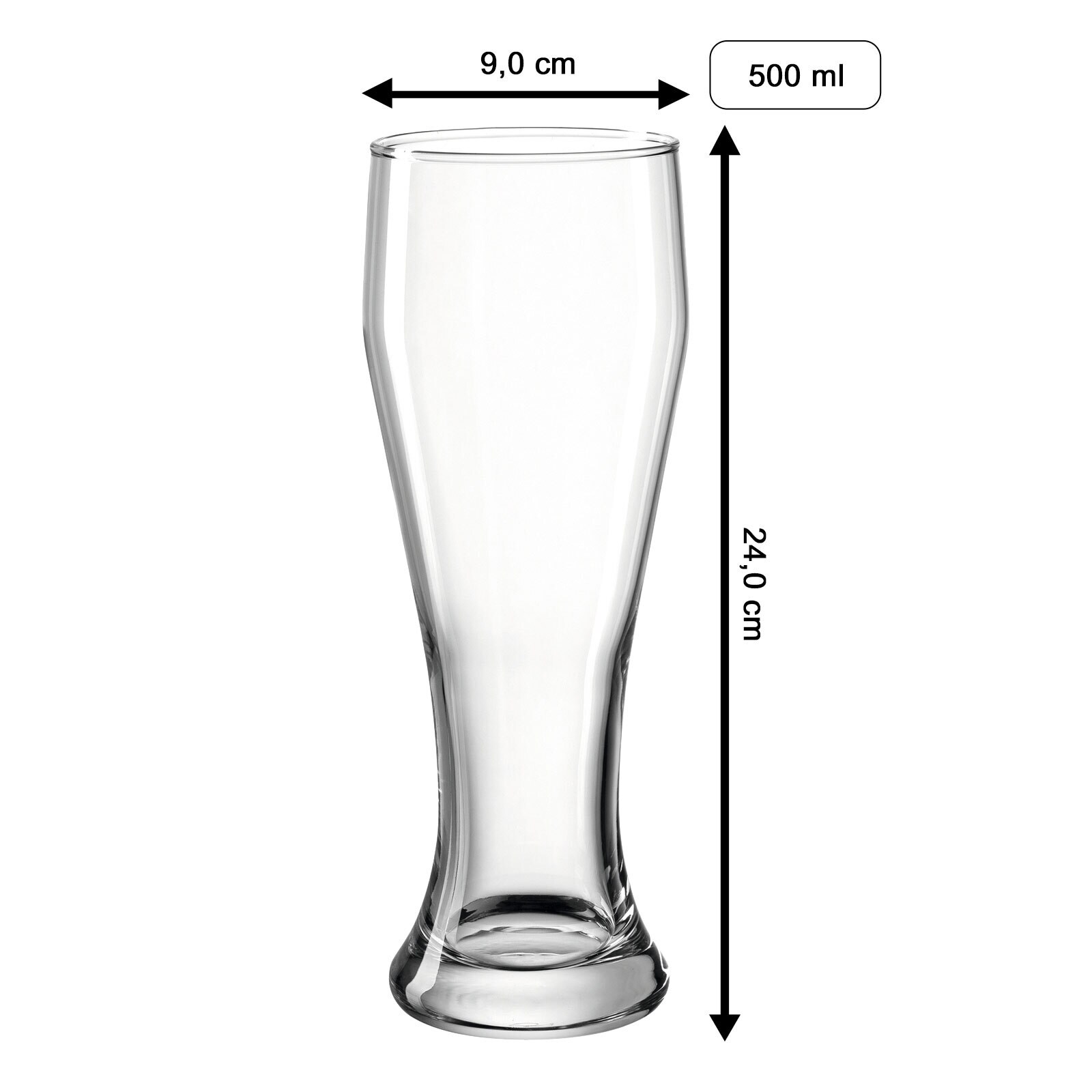 LUXENTU Weizenbierglas mit Gravur 50. Jubiläum 0,5 l