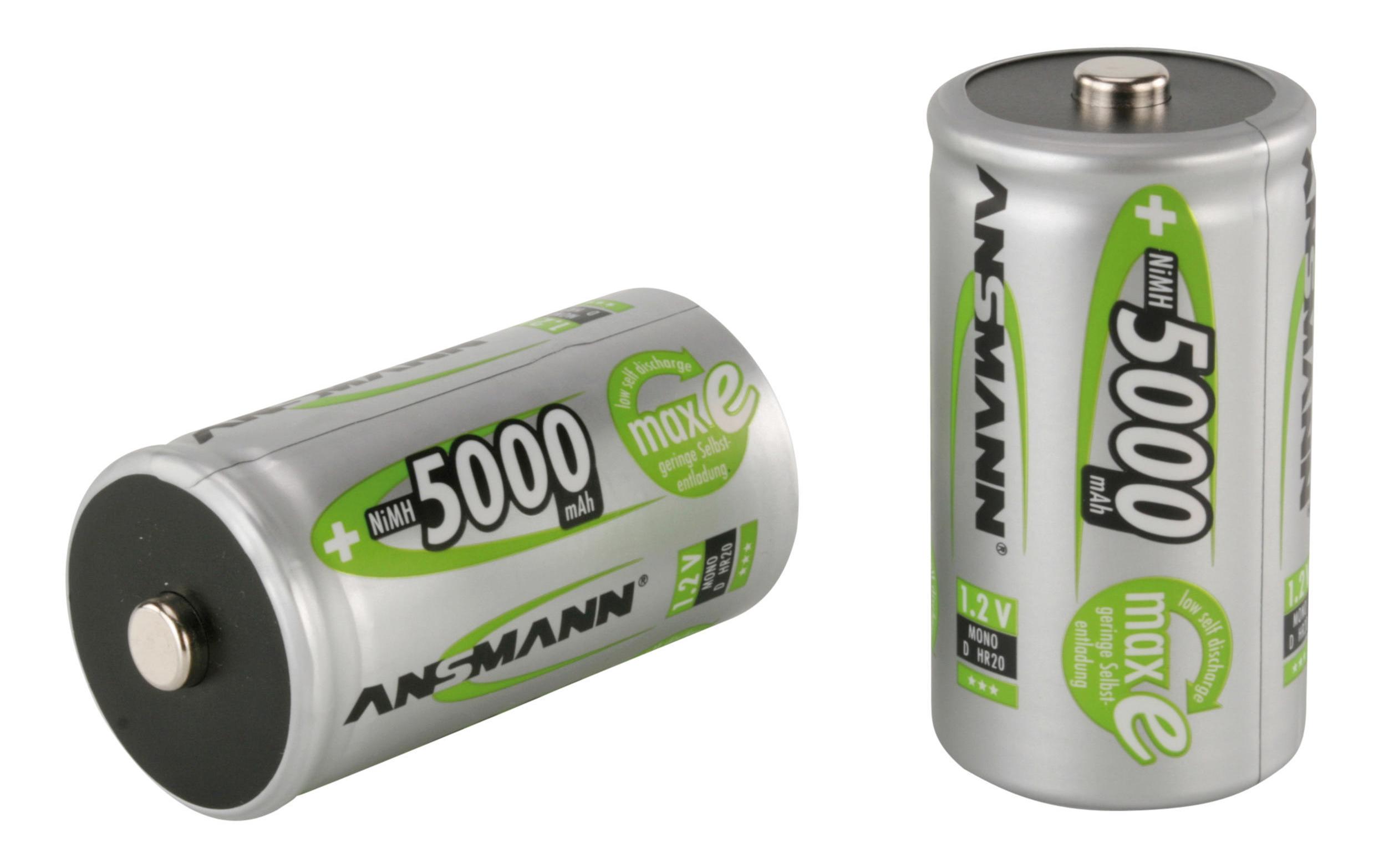 Akku Typ 5000 NiMH D 5000 mAh, 2 StückD-Akkus im 2er-Pack