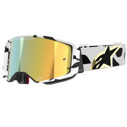 Masque cross Alpinestars SUPERTECH CORP IRIDIUM 2025 - Blanc / Jaune