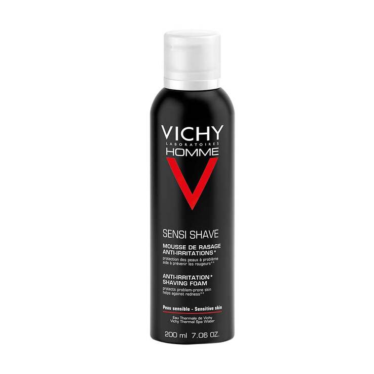 Vichy Homme Rasierschaum Anti-Hautirritationen, 200 ml