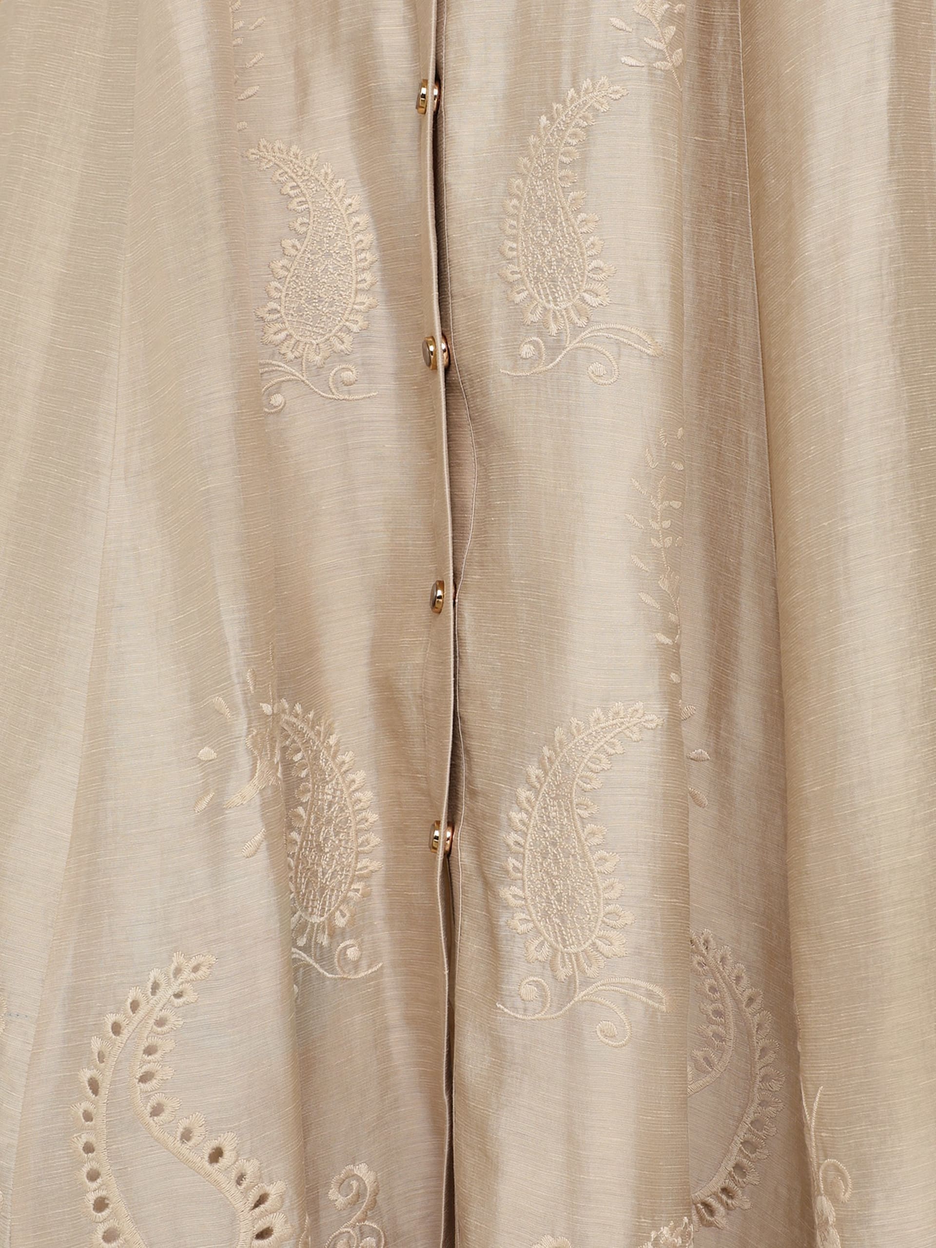 Vestido longo bordado Eco Mindy