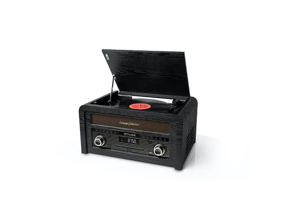 [OUTLET] - Muse MT-115 W, Sort, Guld, 33,45,78 rpm, Dreje, FM, CD, CD-R, CD-RW, J-formet tonearm