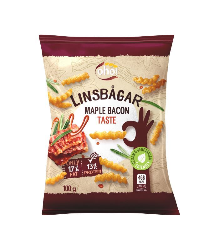 oho! Linsesnacks Maple Bacon
