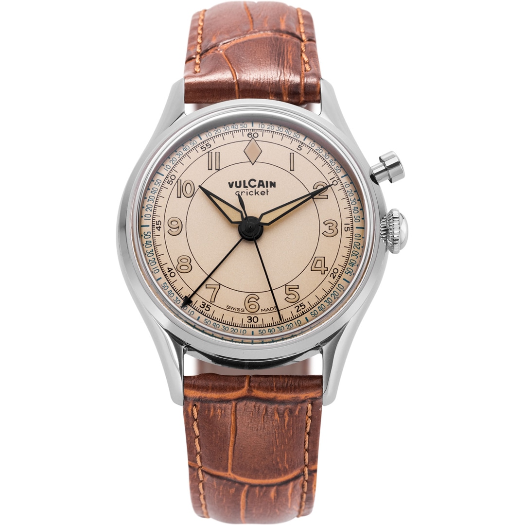Vulcain Cricket Classique 36mm Eggshell Sapphire Caseback