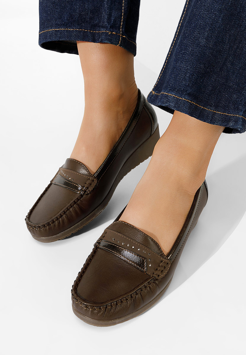 Mocassins femme kaki Elouise
