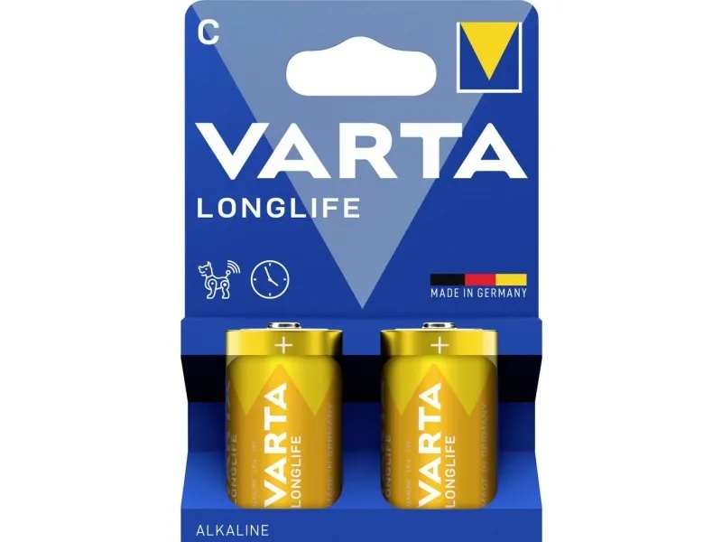 Varta 04114 101 422, LR14, Alkaline, 1,5 V, 2 stk, Gul, Tyskland