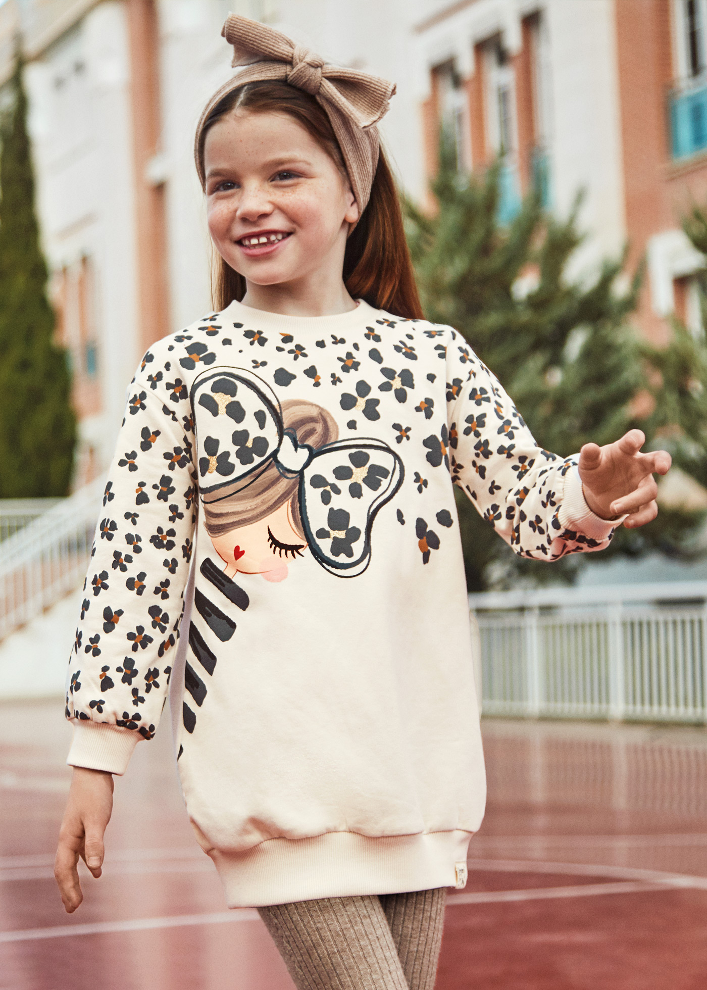 Vestido estampado Better Cotton para meninas