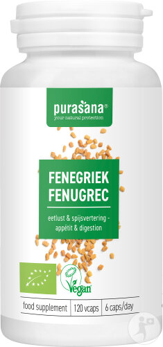 Purasana Fenugrec 330mg Complément Alimentaire Appétit Et Digestion 120 Gélules
