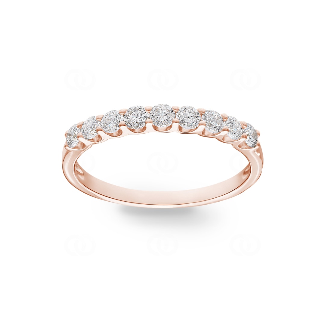 Mémoire-Ring 750/18 K Roségold mit Diamanten 0.50 ct H/si