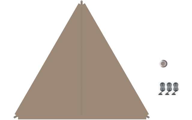 Bent Sonnensegel TC-Zip-Protect Canvas Single aus Baumwoll-Mischgewebe mit Reißverschluss-Abdeckklappen