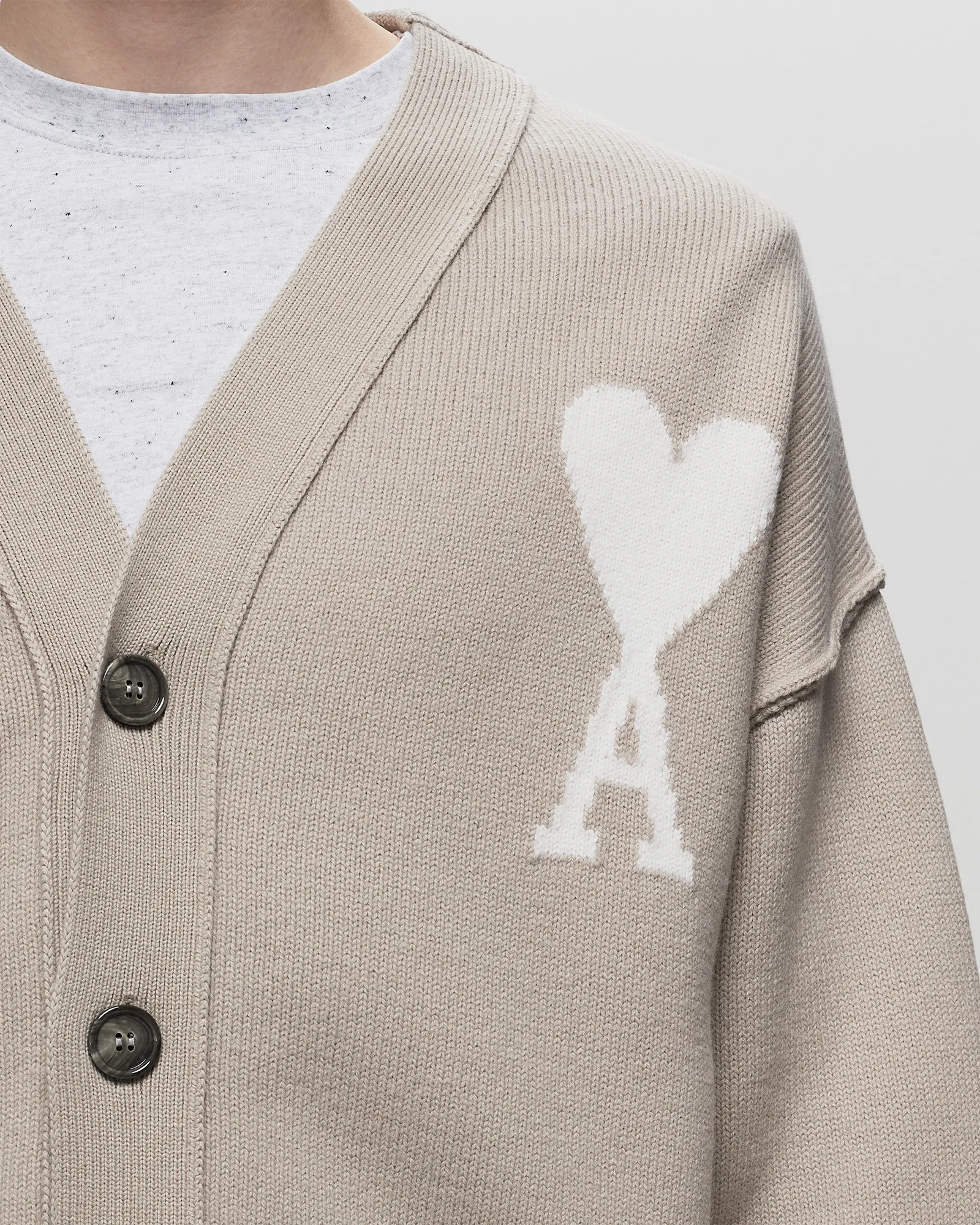 AMI Paris OFF WHITE ADC CARDIGAN