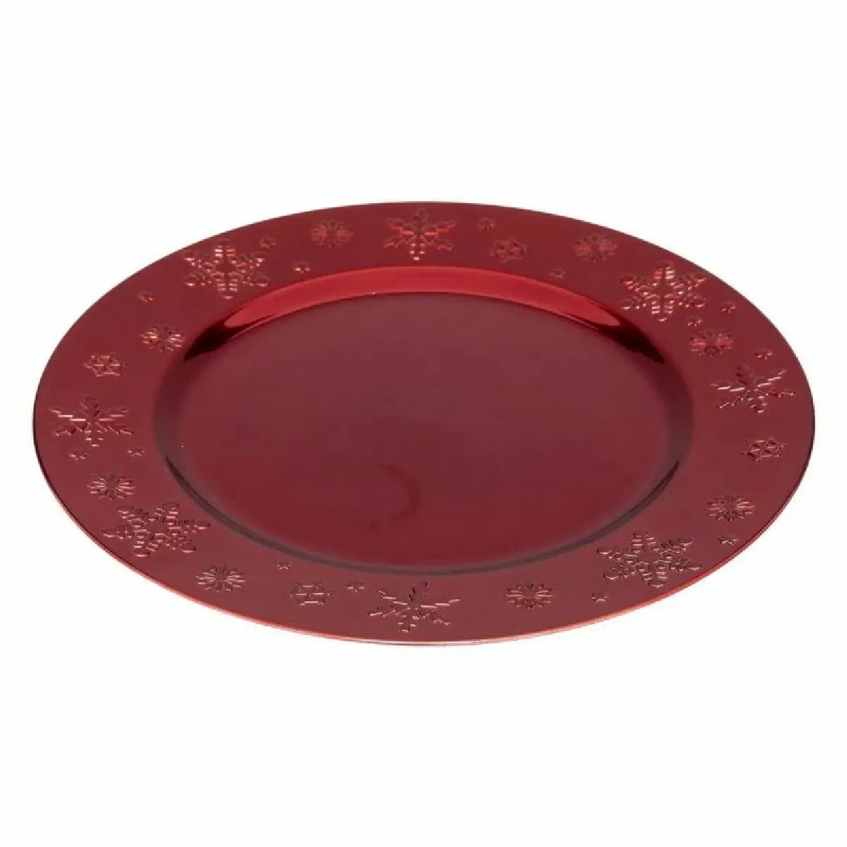 Assiette de Présentation Flocon - Rouge