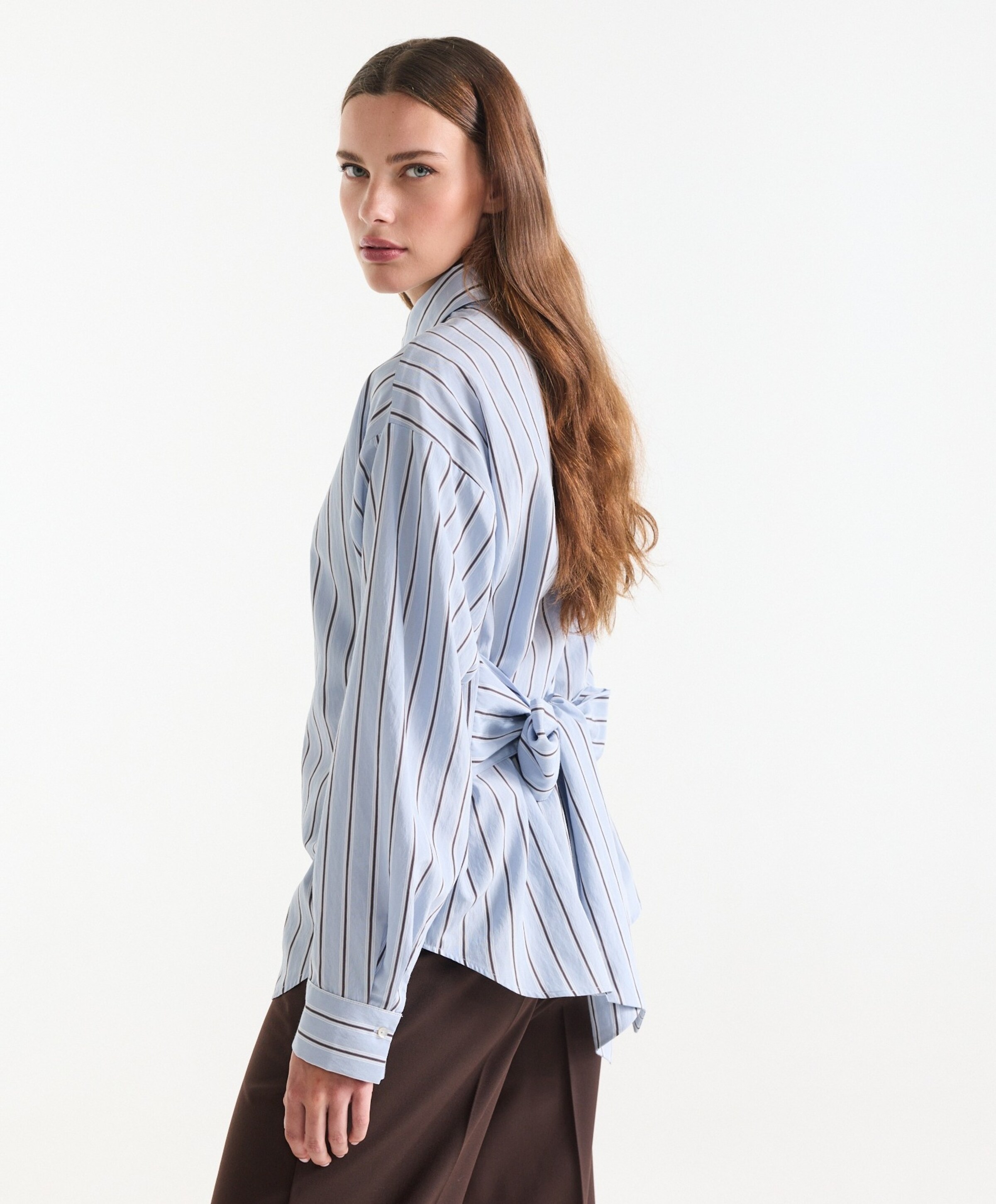 JANSEN Amsterdam Dames blouse blauw