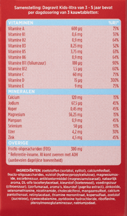 Dagravit Kids-Xtra Multivitaminen Kauwtabletten Aardbei 60ST