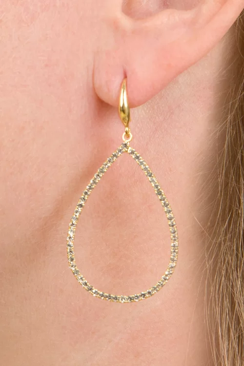 Day&Eve by Go Dutch Label Classic Drop oorbellen in kristal