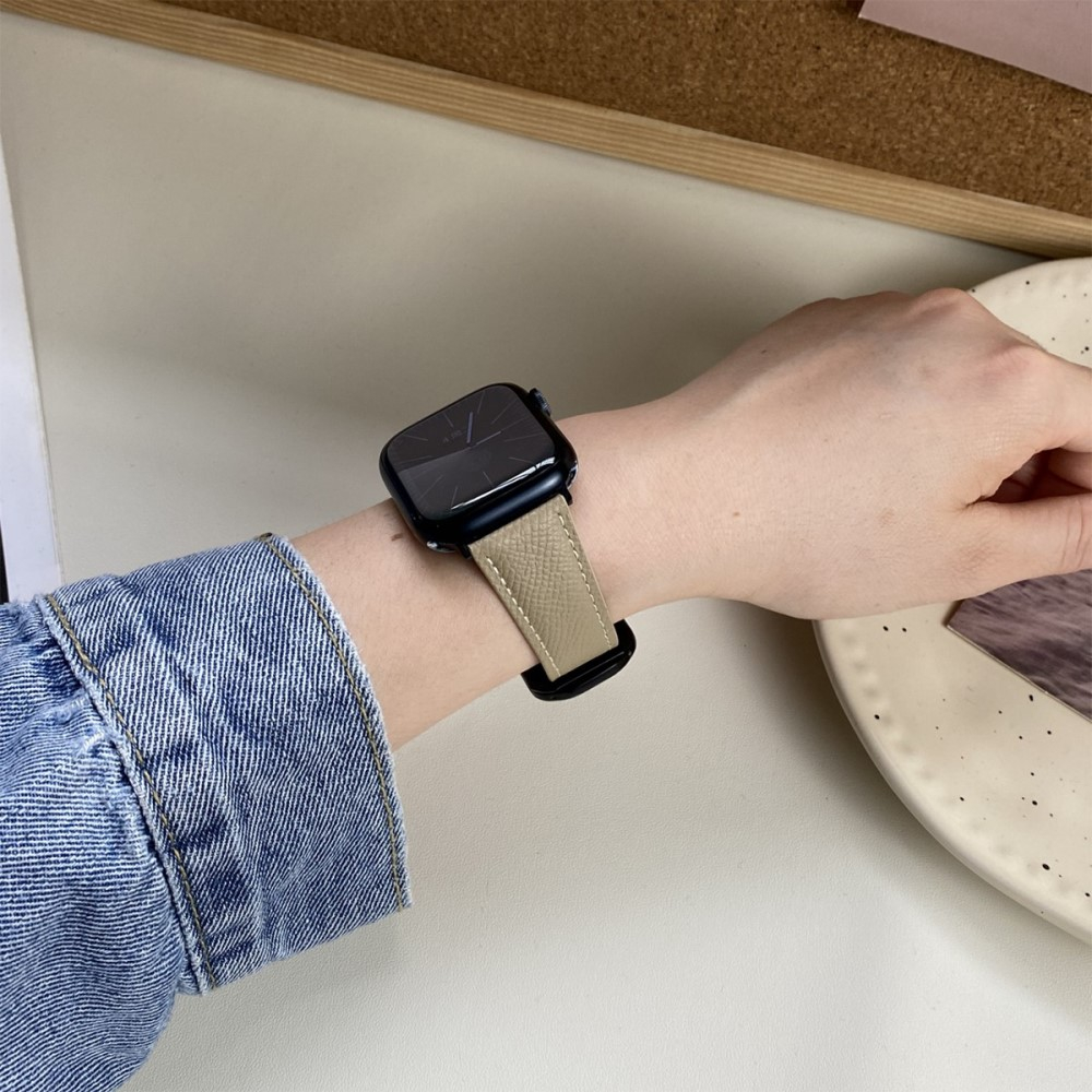 Apple Watch (49/46/45/44 mm) Echtleder Armband mit Magnet-Verschluss (Gelenkumfang: 170-220mm) - Braun