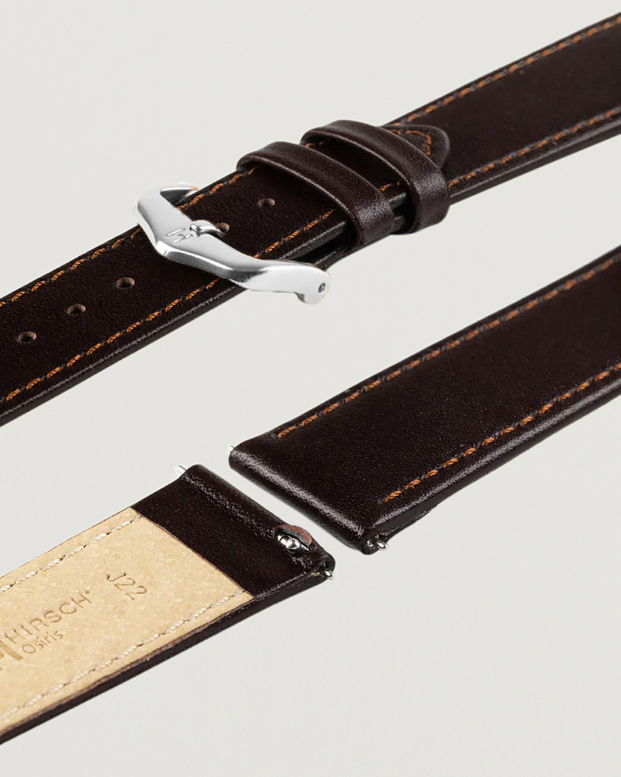 HIRSCH Osiris Calf Leather Watch Strap Brown