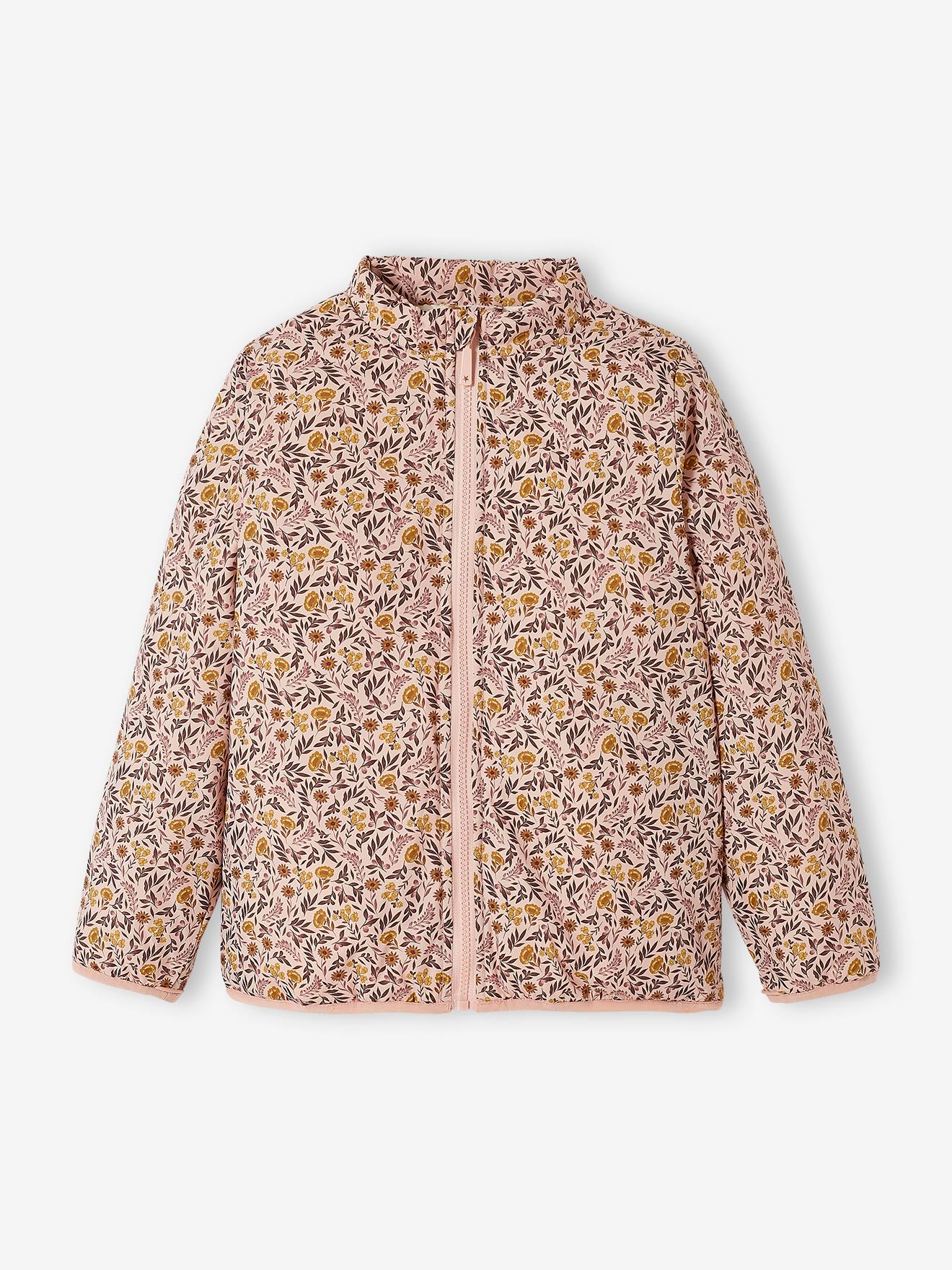 Parka com capuz 3 em 1, verde-escura lisa para meninas