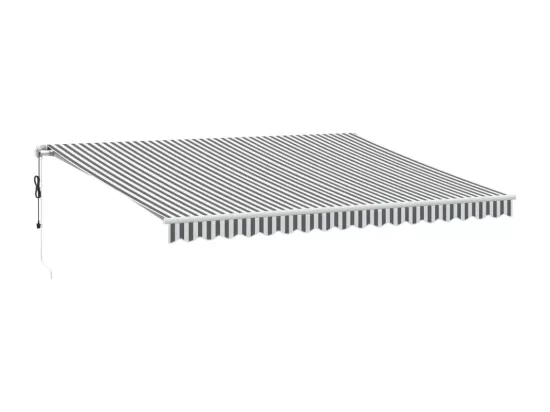 Auvent rétractable automatique anthracite et blanc 450x300 cm