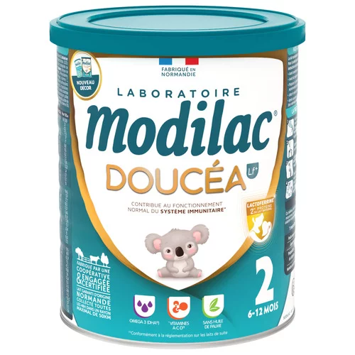 Lait en Poudre Doucéa 2ème Âge - De 6 à 12 mois Modilac - 820g