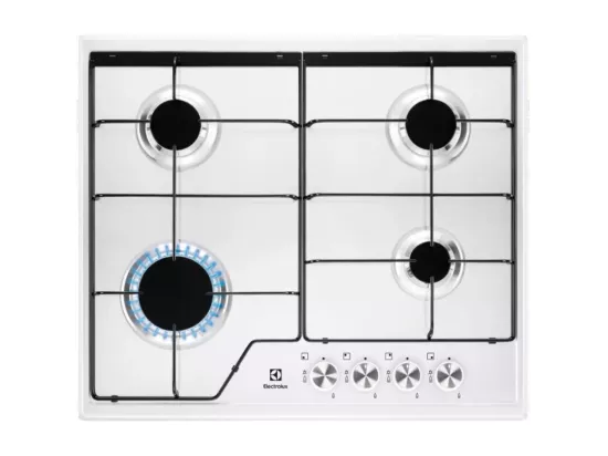 Electrolux Table de cuisson gaz 60cm 4 feux 7700w noir - KGS6424W