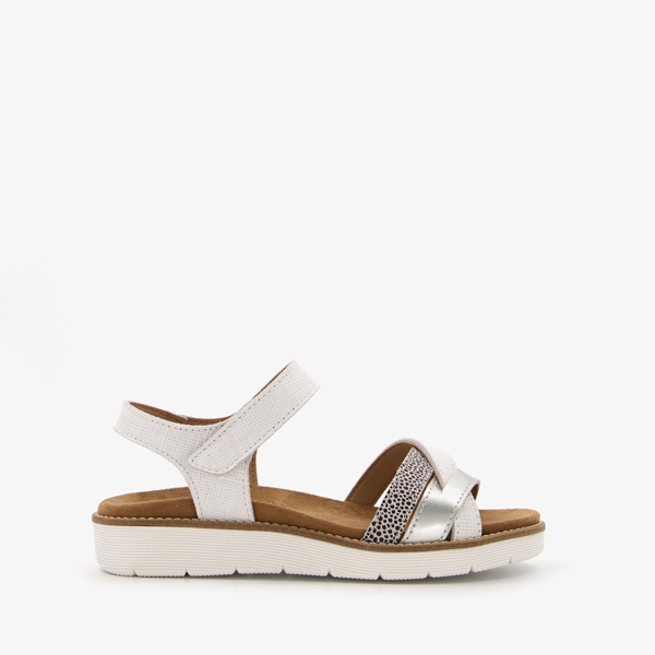 Hush Puppies leren dames sandalen zilver