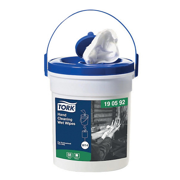 Lingettes mains Tork Premium, seau de 58