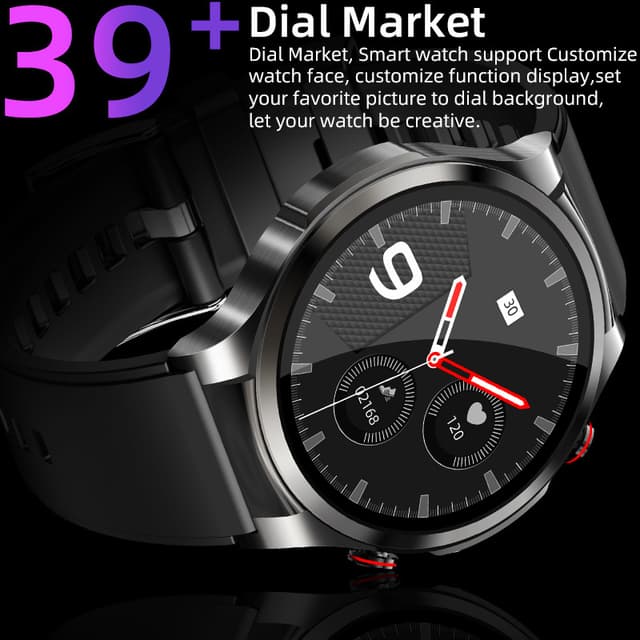 INF Smartwatch med EKG, puls, blodilt, søvnmonitor Sort