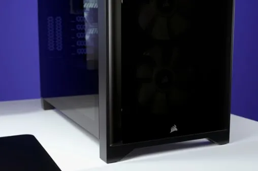 CORSAIR | iCUE 4000X RGB – Miditower - ATX - ingen strømforsyning - Sort - USB/Lyd