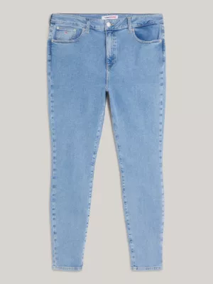 Calça jeans super skinny de cintura ultra alta Curve Melany