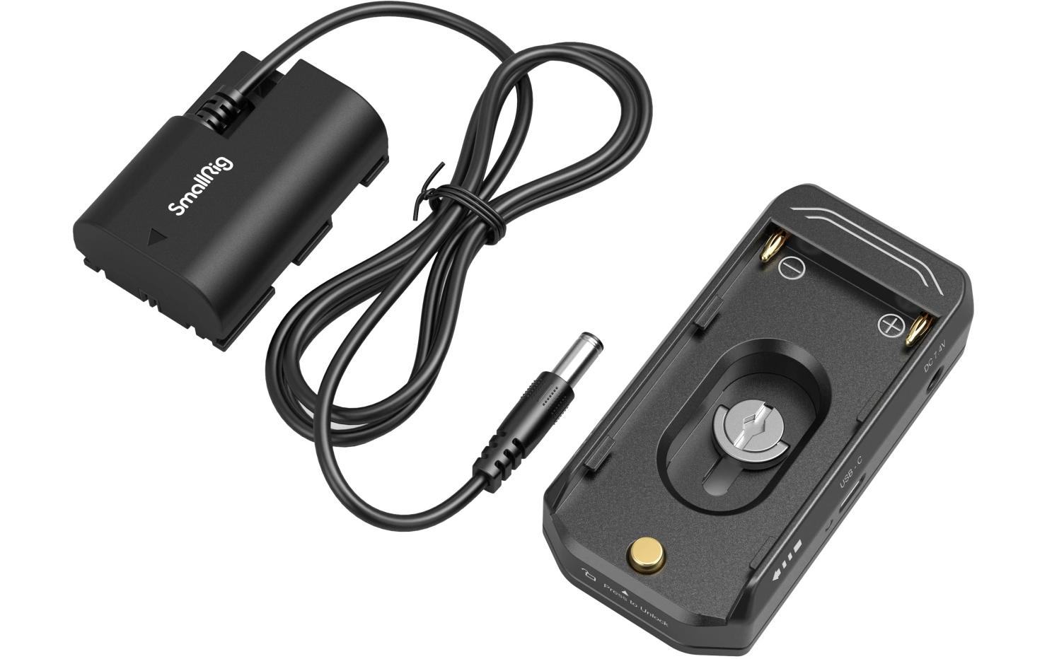 Digitalkamera-Akku NP-F Akku-Adapter-Montageplatten-KitMontageplatten-Kit für Canon EOS R5 / R5C und BMPCC 4K / 6K