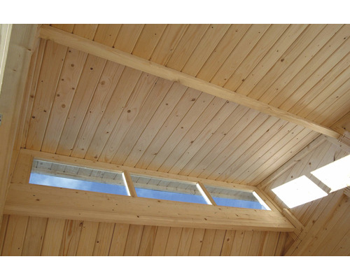 Tuinhuis Konsta Studio Set 2 met vloer en aangebouwde kast 328 x 240 cm lichtgrijs