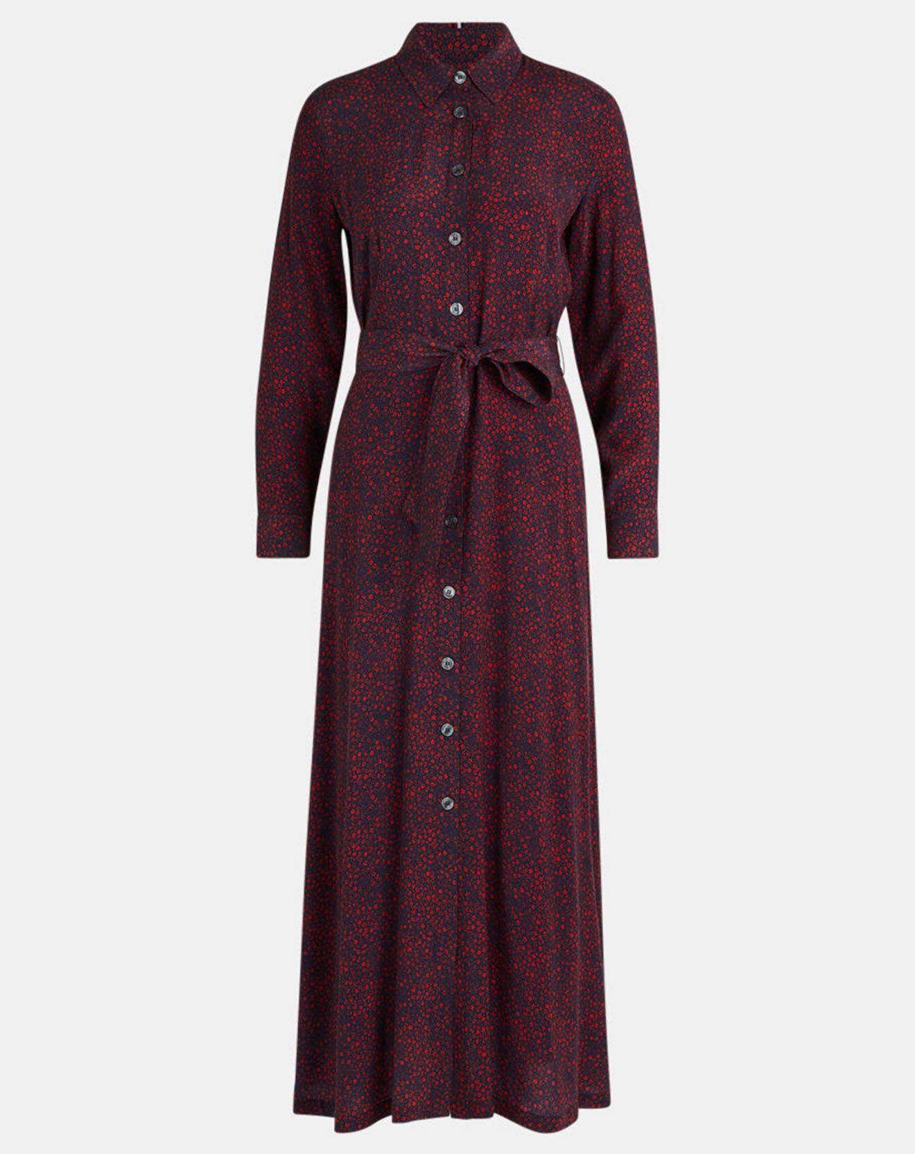 Tommy Hilfiger Robe chemise imprimée fleurs marine/rouge