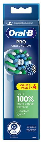 Oral-B Cross Action Pro - Opzetborstels - Met CleanMaximiser Technologie - 4 Stuks