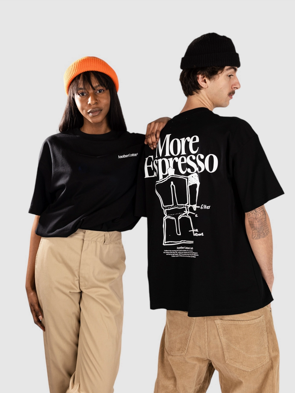 Another Cotton Lab More Espresso T-Shirt black