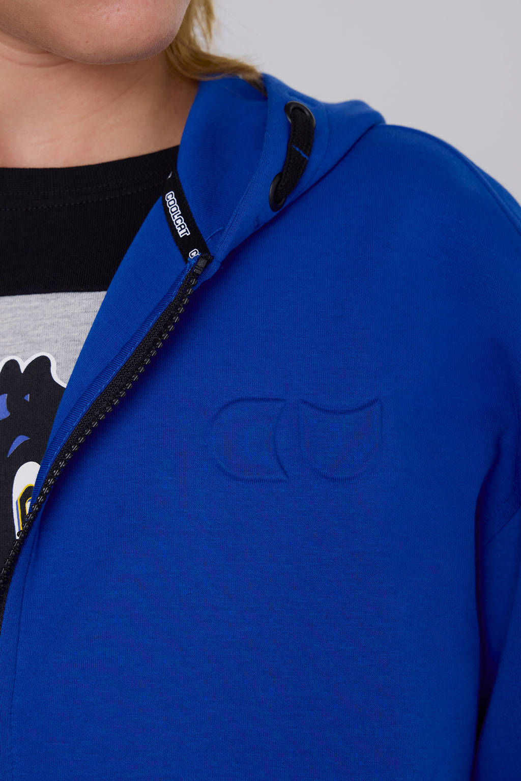 Coolcat Unisex Vest Charly met Capuchon Blauw