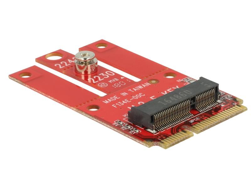 Delock Mini-PCIe – M.2 Key-E USB2.0 Delock Adapter Mini PCIe > M.2 Key E Slot