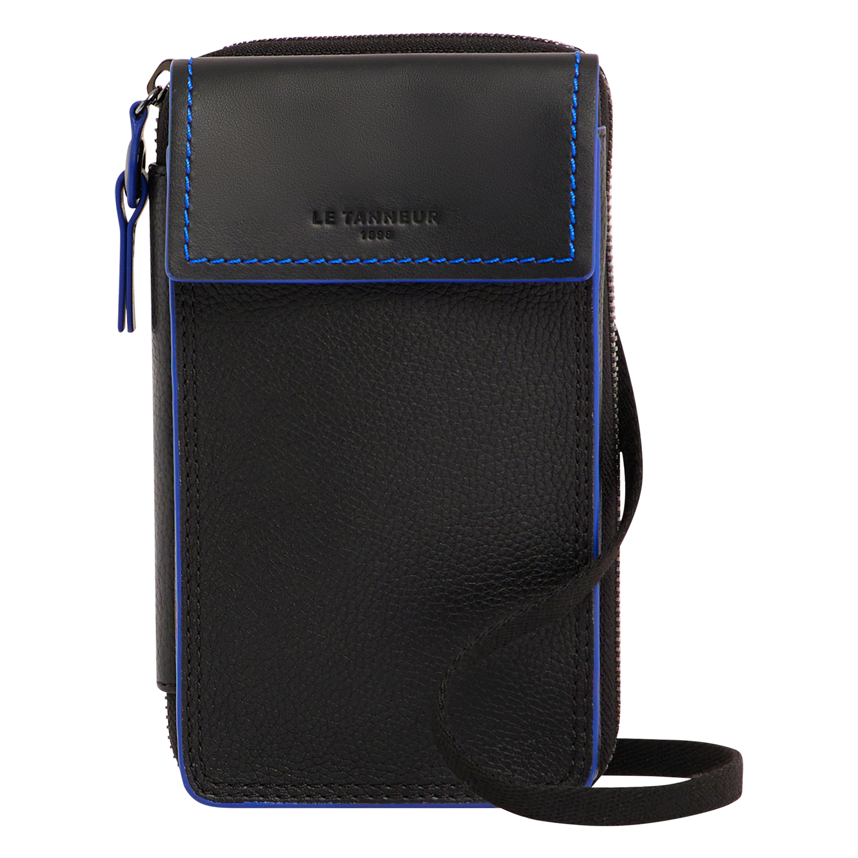ALEXIS - Etui de téléphone en cuir grainé | Noir