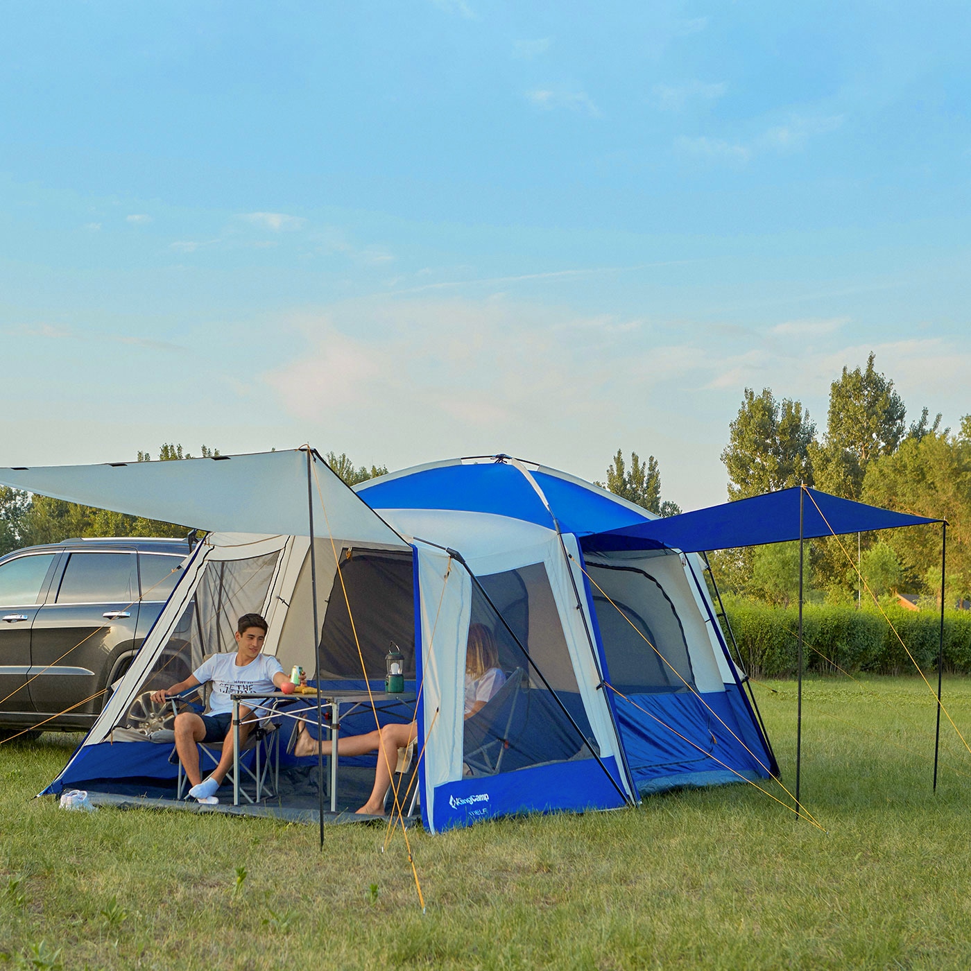 KINGCAMP Buszelt Meilfi Plus Heckzelt VW Bus Vor Zelt SUV Van Camping 3000 mm