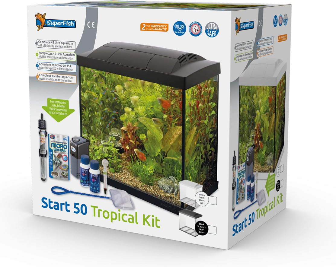 SuperFish aquarium Start 50 Tropical Kit zwart 45 L