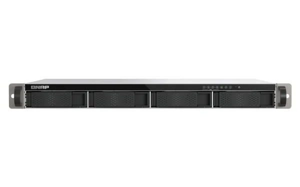 QNAP TS-433EU - NAS-server - 4 bays - rackversion - SATA 6Gb/s - RAID 0, 1, 5, 6, 10, JBOD, 50, 60 - RAM 4 GB - Gigabit Ethernet / 2.5 Gigabit Ethernet - iSCSI support - 1U