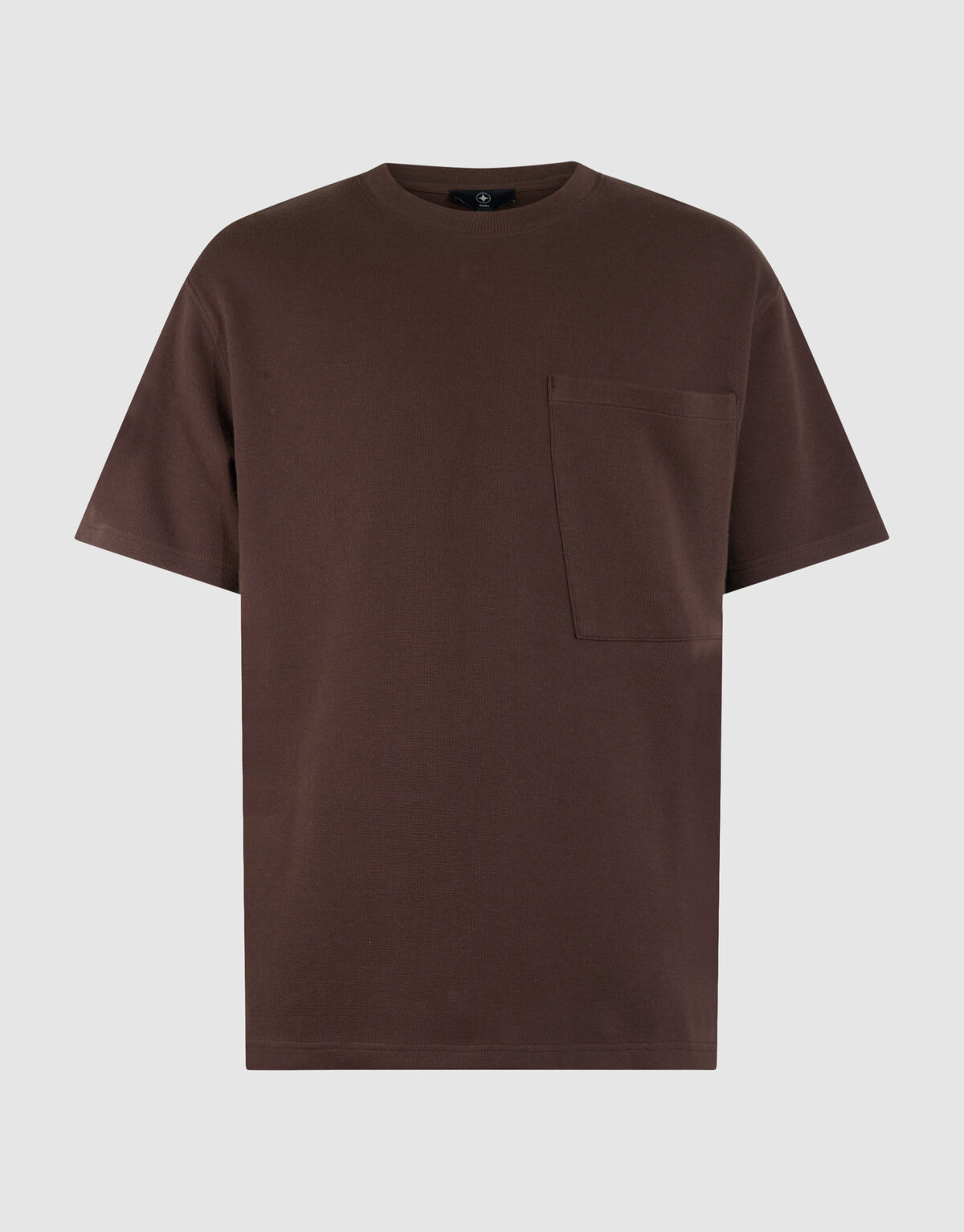 Cord Pocket T-shirt Donkerbruin