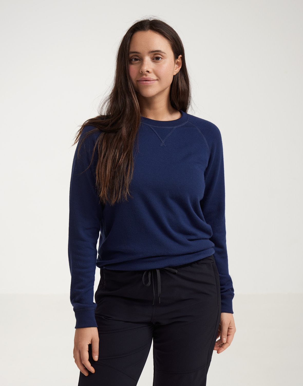 Sweater van merinowollen terry voor dames - Gratis Verz