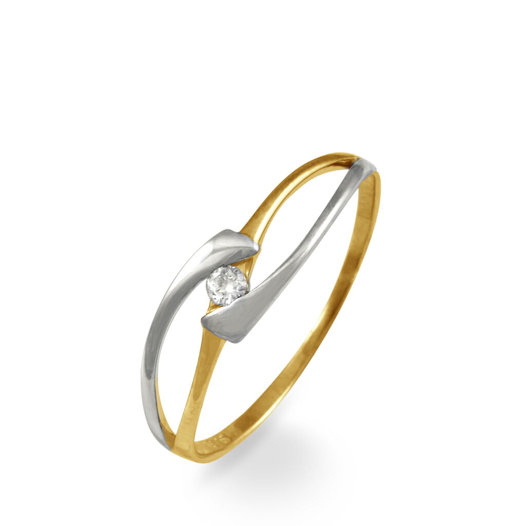 Bague Solitaire Diamond Or Bicolore Diamant