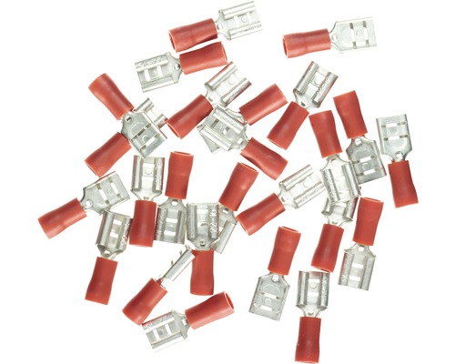 Haupa BLV260392 Platte connector, geïsoleerd, 0,5-1,5 mm², rood, 25 stuks