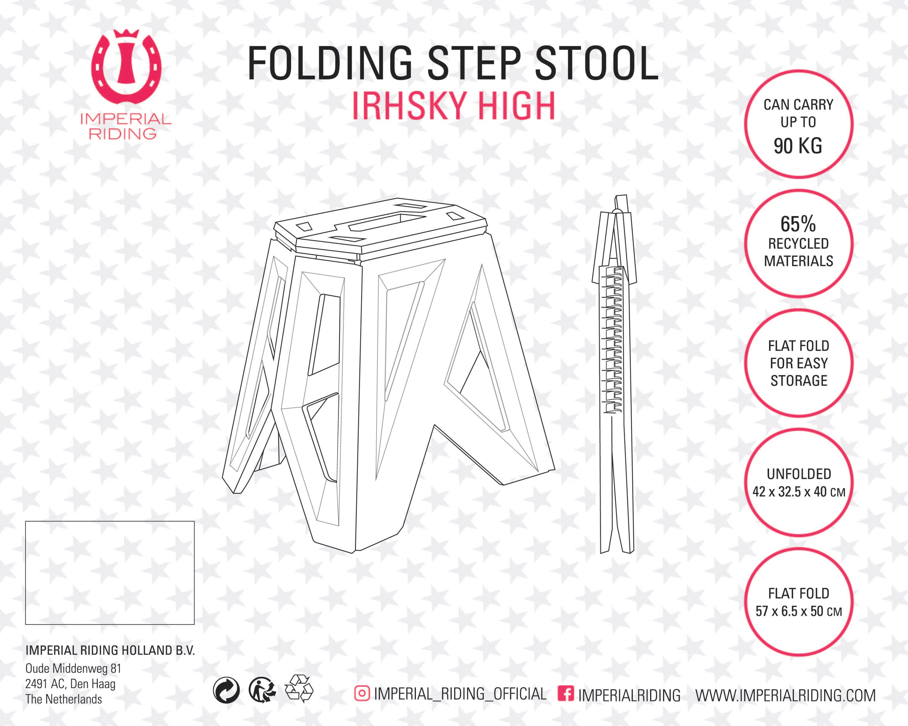 Imperial Riding Opstapkruk IRHSky High Pink