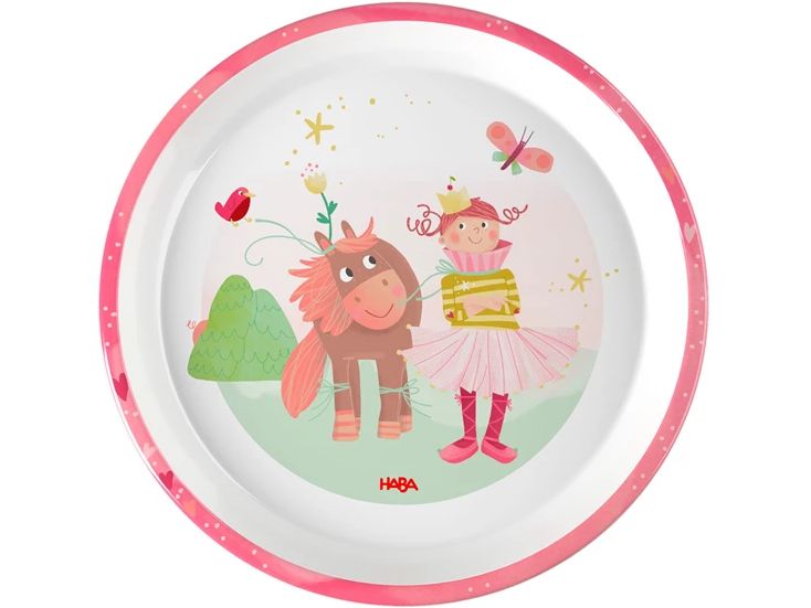 Haba Kinderteller Prinzessing und Pferd Mehrfarbig Kinderteller mit Motiv