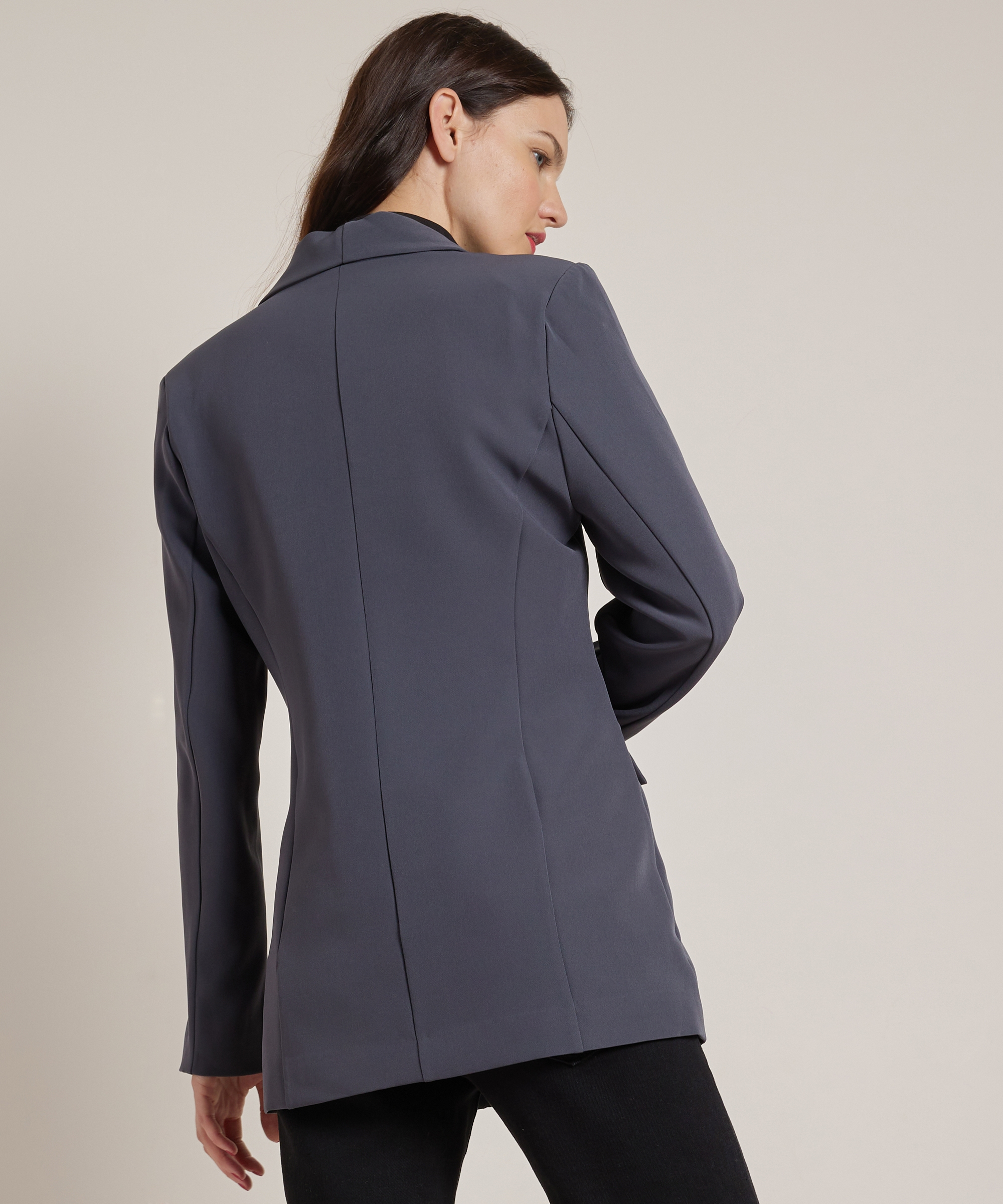 blazer met panterprint voering