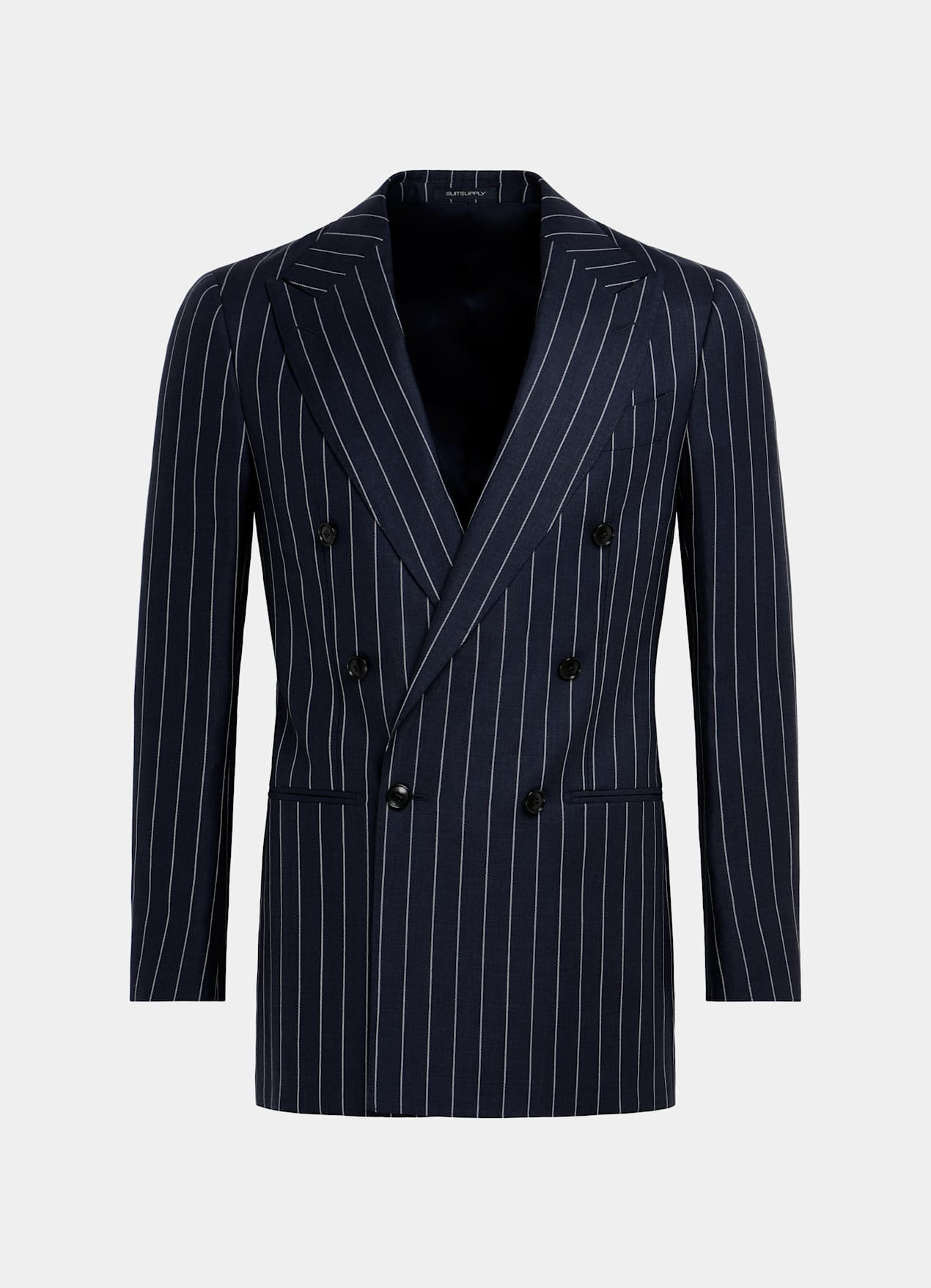 Costume Havana coupe Tailored bleu moyen à rayures