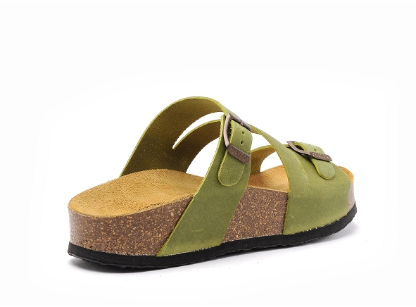 Plakton mules et sabots plats femme cp bolino 341210 vert